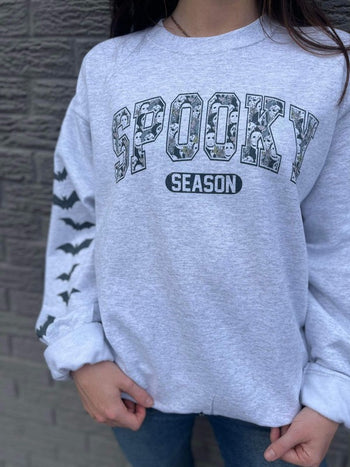 Spooky Season Bat Sweatshirt Ask Apparel