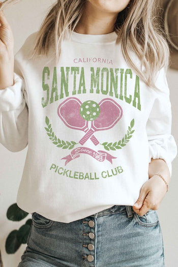 SANTA MONICA PICKLEBALL CLUB GRAPHIC SWEATSHIRT A. BLUSH CO.