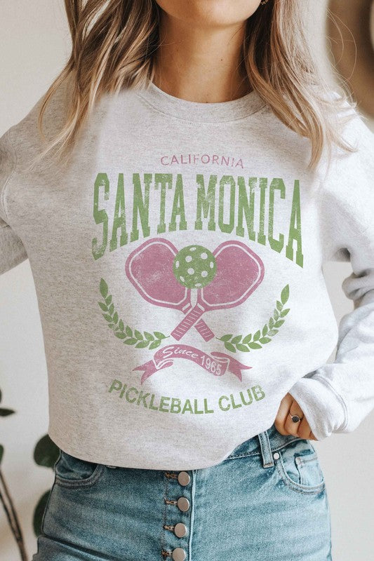 SANTA MONICA PICKLEBALL CLUB GRAPHIC SWEATSHIRT A. BLUSH CO.