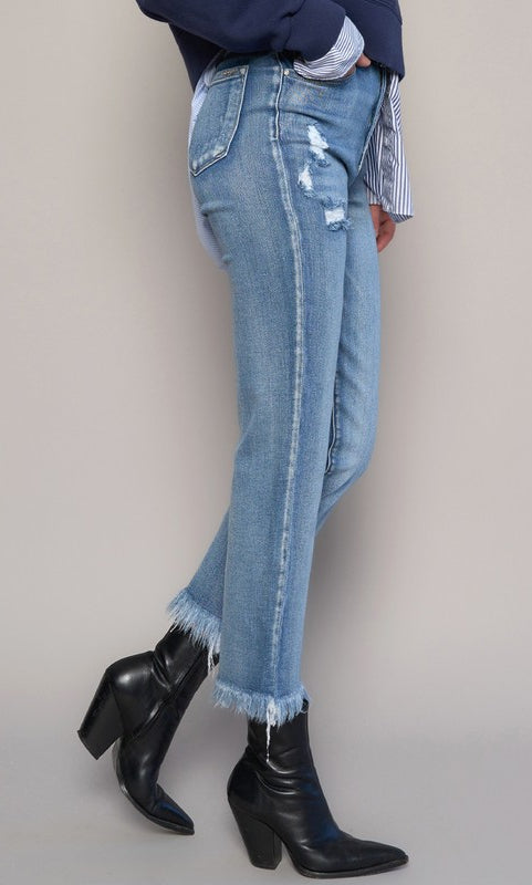 HIGH RISE CROPPED STRAIGHT JEANS Insane Gene