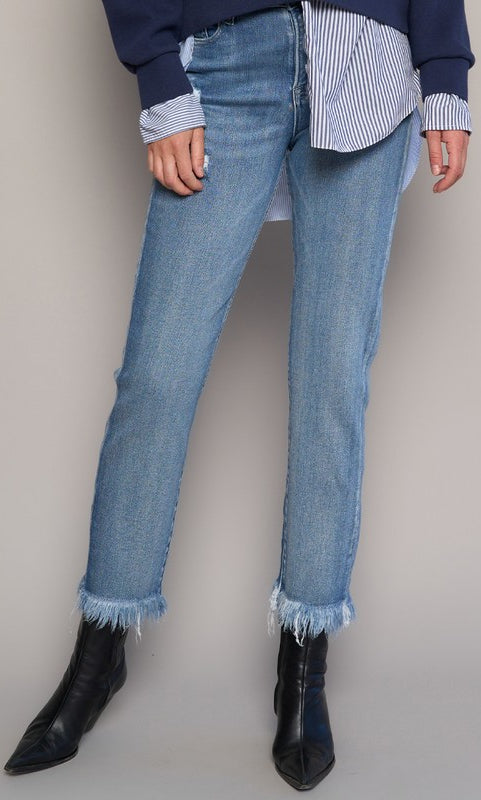 HIGH RISE CROPPED STRAIGHT JEANS Insane Gene
