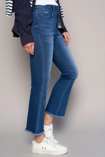 HIGH RISE CROP BOOT JEANS Denim Lab USA