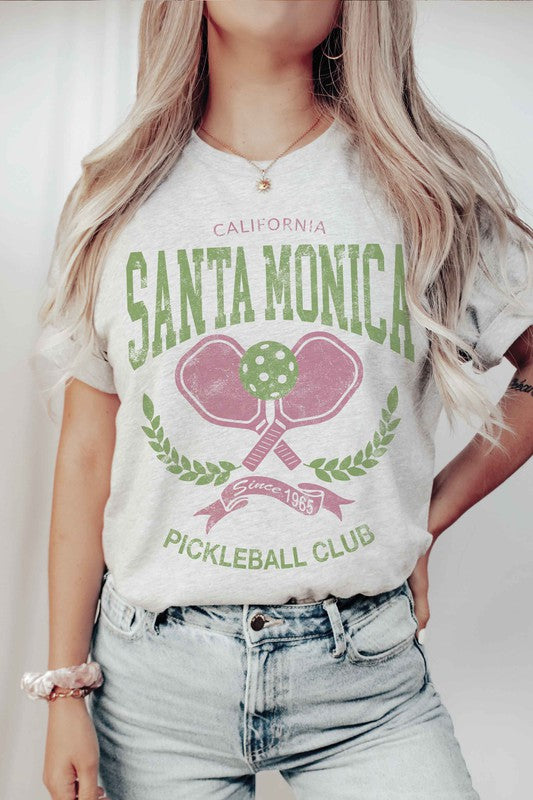 SANTA MONICA PICKLEBALL CLUB GRAPHIC TEE A. BLUSH CO.