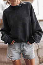 Mineral Washed Acid dye Sweatshirt Pullover EG fashion