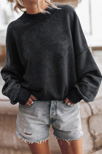 Mineral Washed Acid dye Sweatshirt Pullover EG fashion