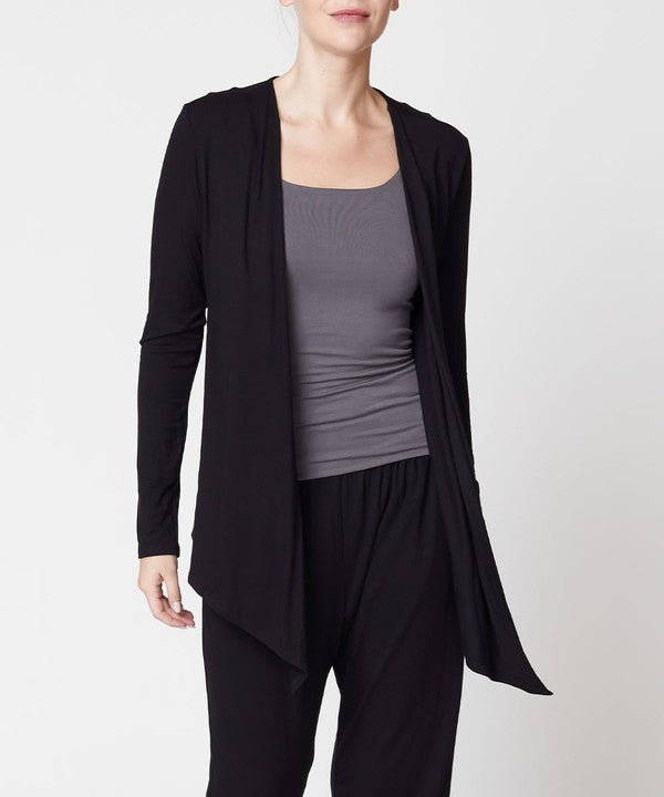 BAMBOO SIMPLE TIE FRONT CARDIGAN Fabina