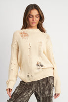 DISTRESSED OVERSIZED SWEATER Emory Park