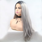 13*3" Lace Front Wigs Synthetic Long Straight 24" 130% Density Trendsi