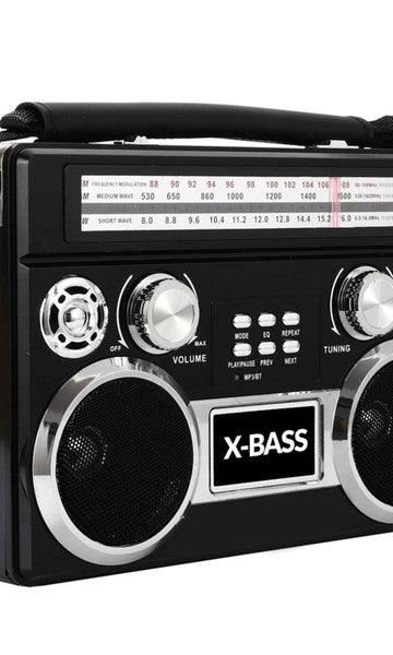 Supersonic Portable 3 Band Radio w BT & Flashlight Jupiter Gear