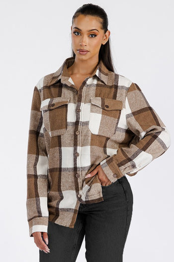 Boyfriend Oversized Soft Flannel Shacket WEIV