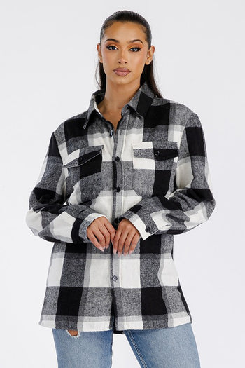 Boyfriend Oversized Soft Flannel Shacket WEIV