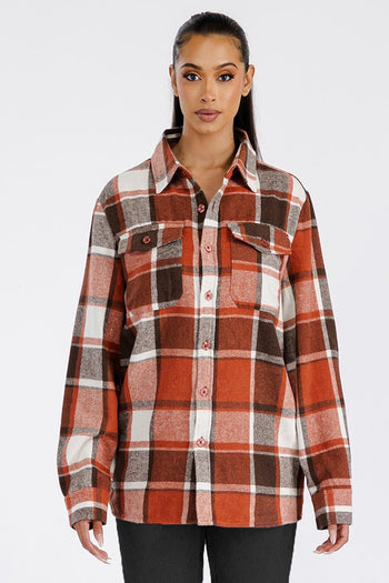 Boyfriend Oversized Soft Flannel Shacket WEIV