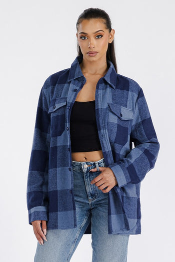 Boyfriend Oversized Soft Flannel Shacket WEIV