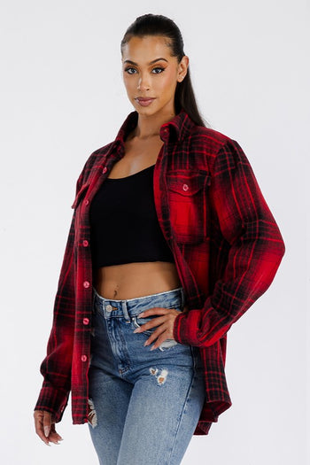 Boyfriend Oversized Soft Flannel Shacket WEIV