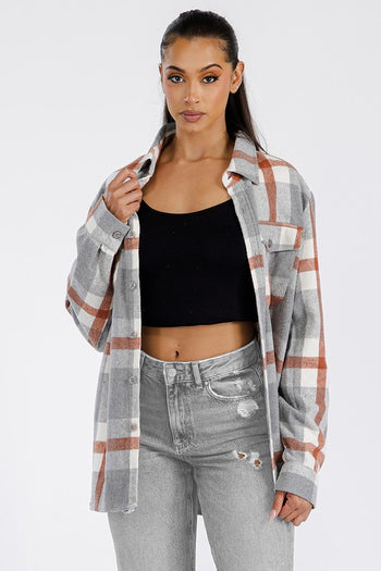 Boyfriend Oversized Soft Flannel Shacket WEIV