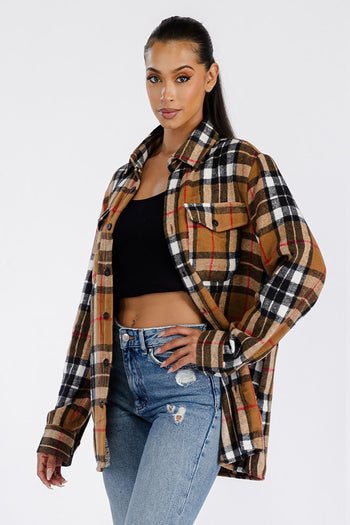 Boyfriend Brushed Flannel Shacket WEIV