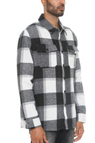 Mens Checkered Soft Flannel Shacket WEIV