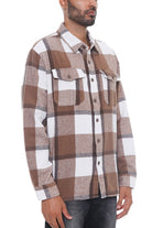 Mens Checkered Soft Flannel Shacket WEIV