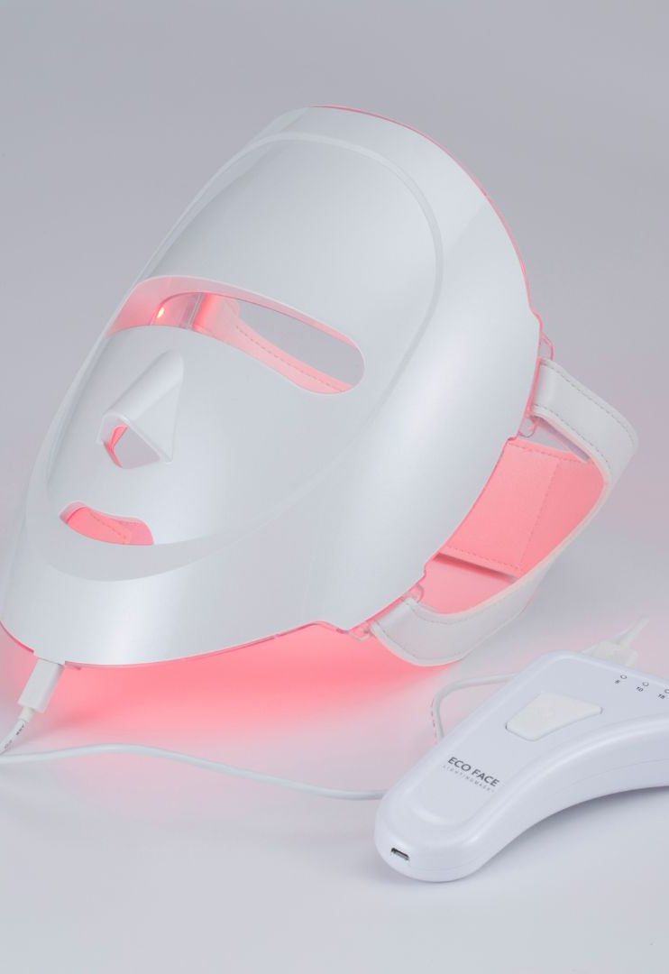 K-Beauty Bundle: Eco Face Platinum LED Mask (Pearl White) + Eye Care Solution LED Mask (Silver) ECO FACE PLATINUM