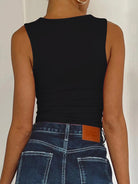 Square Neck Wide Strap Tank Trendsi