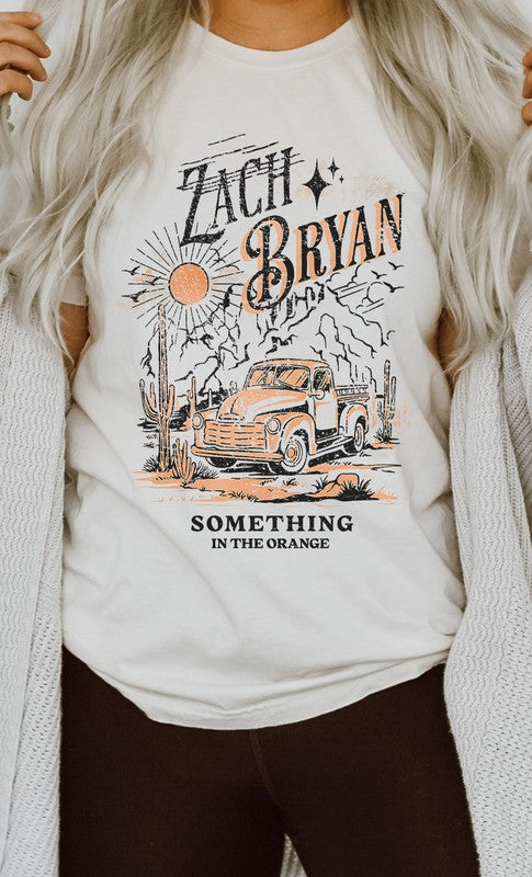 Zach Bryan Something Orange Western Graphic Tee Kissed Apparel