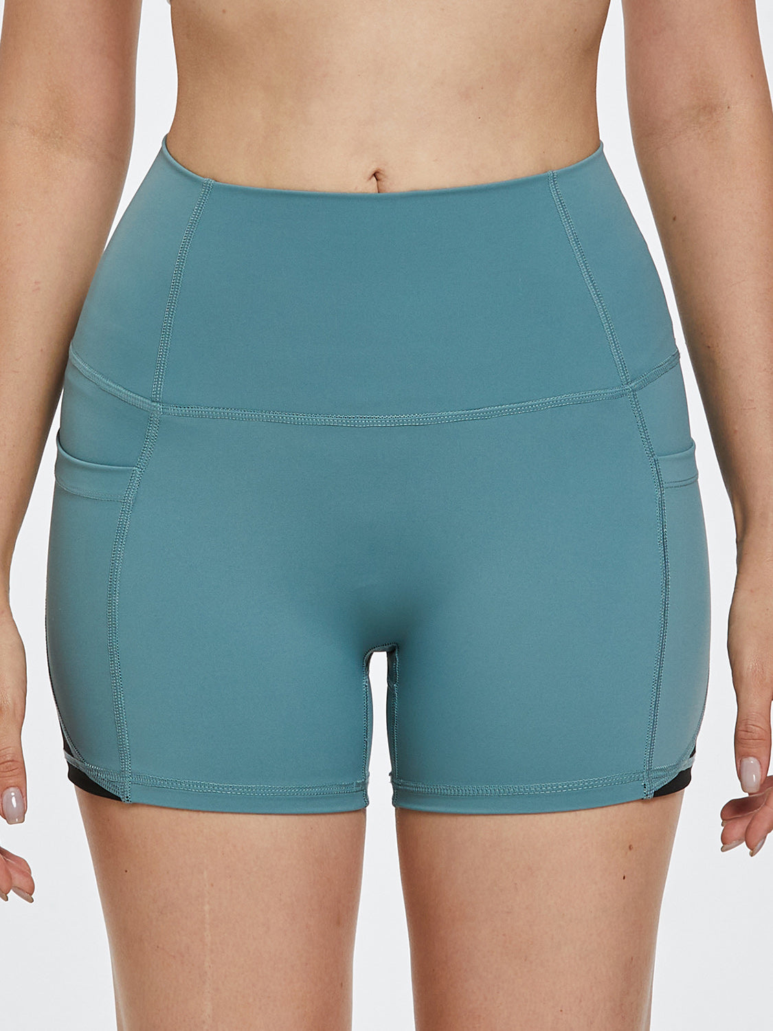 High Waist Active Shorts Trendsi