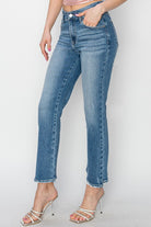 RISEN High Rise Slim Straight Jeans Trendsi