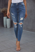 Baeful Vintage Skinny Ripped Jeans Trendsi