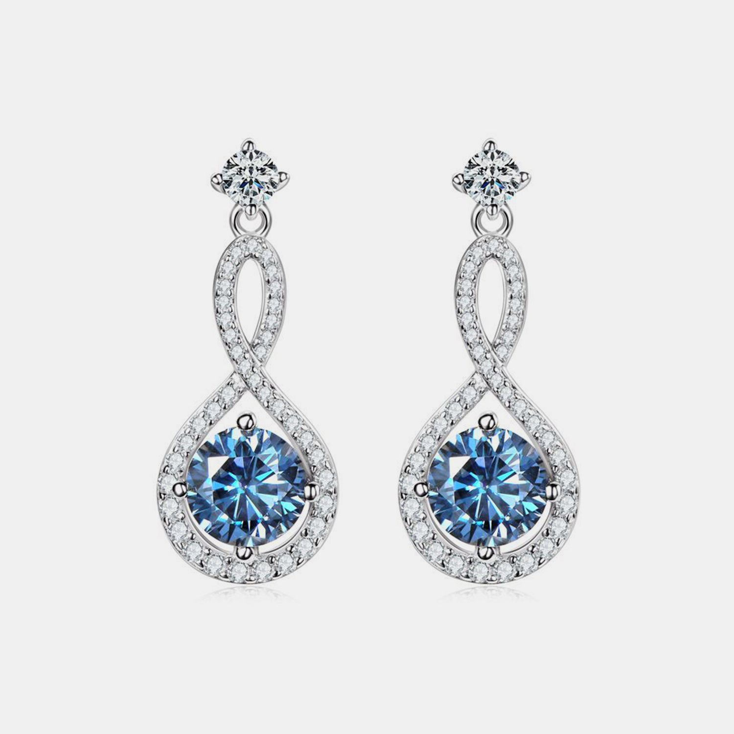 1 Carat Moissanite 925 Sterling Silver Earrings Trendsi