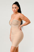 Betting on you casual embellished bandage dress Athina