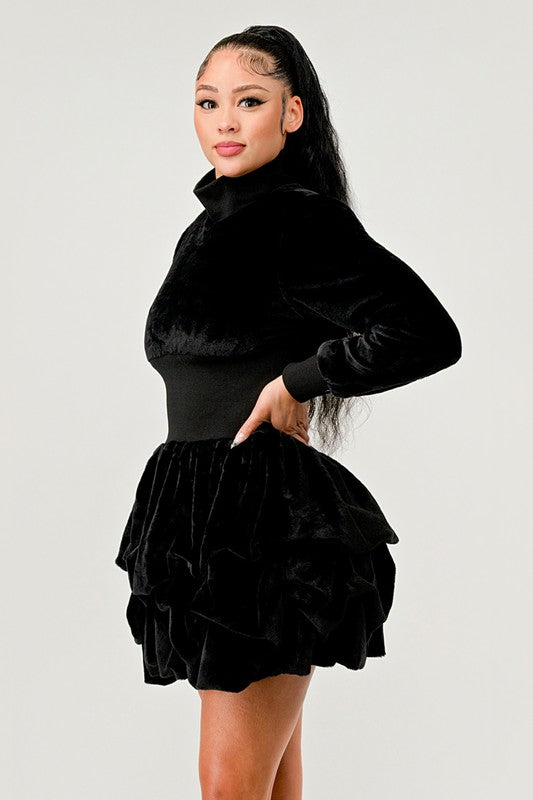 Merry Go Around Ruffle long sleeve dress Athina