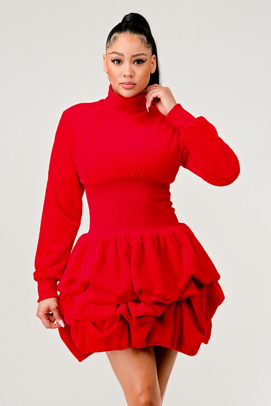 Merry Go Around Ruffle long sleeve dress Athina