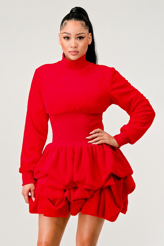 Merry Go Around Ruffle long sleeve dress Athina