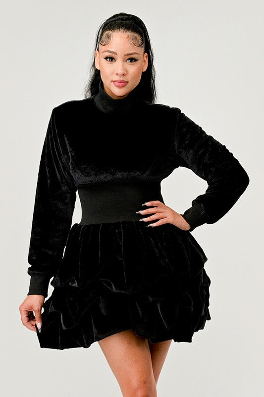 Merry Go Around Ruffle long sleeve dress Athina