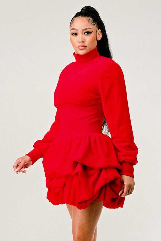 Merry Go Around Ruffle long sleeve dress Athina