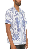 Mens Collared Print Button Down WEIV