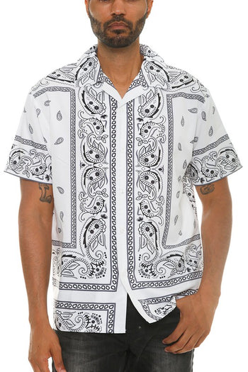 Mens Collared Print Button Down WEIV