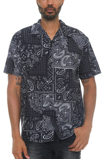 Mens Collared Print Button Down WEIV