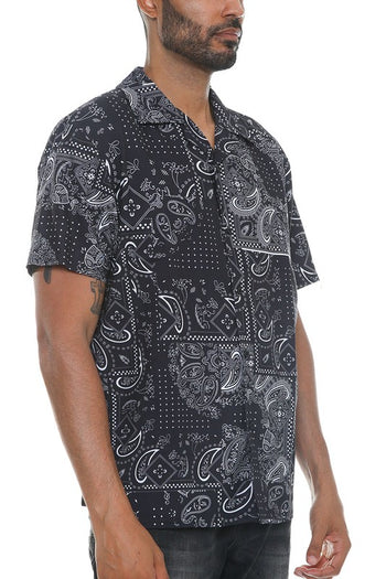 Mens Collared Print Button Down WEIV