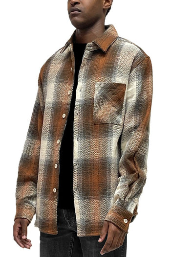 Mens Flannel Shirt Jacket Shacket WEIV