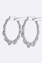 80MM Large Bamboo Hoop Earrings LA Jewelry Plaza