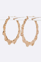 80MM Large Bamboo Hoop Earrings LA Jewelry Plaza