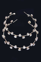 70MM Rhinestone Iconic Hoop Earrings LA Jewelry Plaza