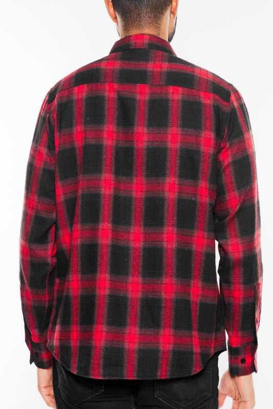 FULL PLAID CHECKERED FLANNEL LONG SLEEVE WEIV