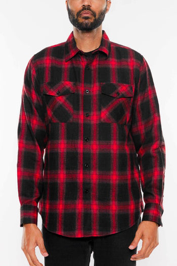 FULL PLAID CHECKERED FLANNEL LONG SLEEVE WEIV