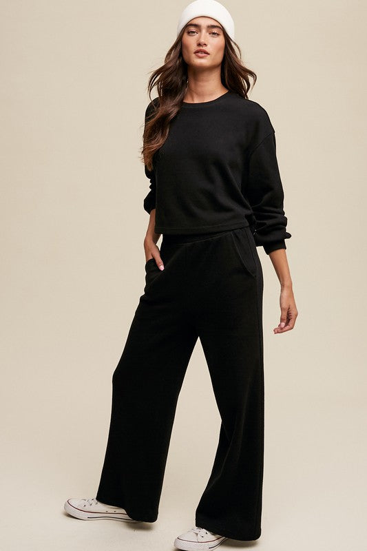 Knit Sweat Top and Pants Athleisure Lounge Sets Listicle