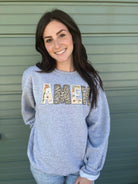 Faux Embroidery Amen Patch Sweatshirt Ask Apparel