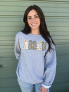 Faux Embroidery Amen Patch Sweatshirt Ask Apparel