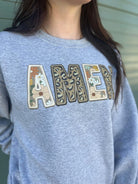 Faux Embroidery Amen Patch Sweatshirt Ask Apparel