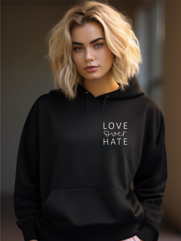 Love Over Hate Graphic Sweatshirt Ocean and 7th